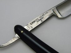 Vintage Keen Kutter K16 Simmons Hdwe Co USA Blue Steel Etch Straight Razor 