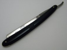 Vintage Keen Kutter K16 Simmons Hdwe Co USA Blue Steel Etch Straight Razor 