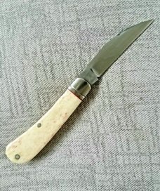Margrate Custom Swayback..Giraffe Bone and N690...3.75" clsd.liners..spacers..Fluted..coa..slip..bo.