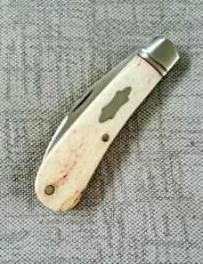 Margrate Custom Swayback..Giraffe Bone and N690...3.75" clsd.liners..spacers..Fluted..coa..slip..bo.