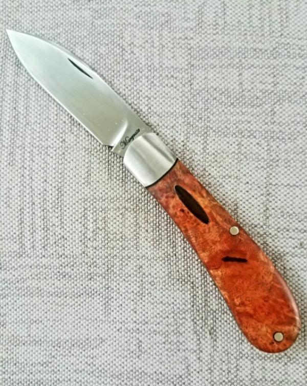 Margrate Custom Zulu...Cherry and N690...3 7/8" clsd.liners..spacers..scalloped bolster.coa,slip,bo.