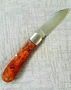 Margrate Custom Zulu...Cherry and N690...3 7/8" clsd.liners..spacers..scalloped bolster.coa,slip,bo.