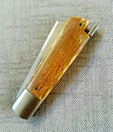 Vincenzo Balistreri Mammoth Ivory White Wolf Taillock,4"...440C..Steel bolsters ..filework..coa.slip