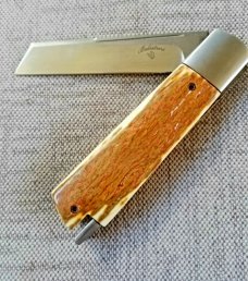 Vincenzo Balistreri Mammoth Ivory White Wolf Taillock,4"...440C..Steel bolsters ..filework..coa.slip