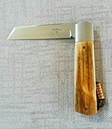 Vincenzo Balistreri Mammoth Ivory White Wolf Slipjoin,4"...440C..Steel bolsters ..filework..coa.slip