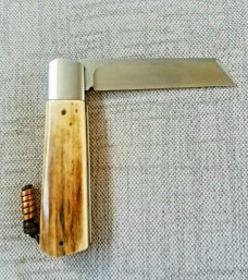 Vincenzo Balistreri Mammoth Ivory White Wolf Slipjoin,4"...440C..Steel bolsters ..filework..coa.slip