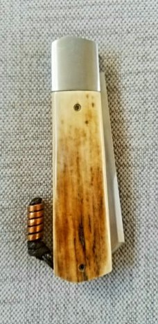 Vincenzo Balistreri Mammoth Ivory White Wolf Slipjoin,4"...440C..Steel bolsters ..filework..coa.slip