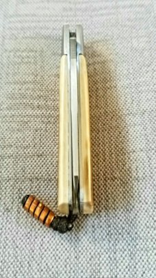 Vincenzo Balistreri Mammoth Ivory White Wolf Slipjoin,4"...440C..Steel bolsters ..filework..coa.slip