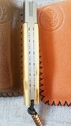 Vincenzo Balistreri Mammoth Ivory White Wolf Slipjoin,4"...440C..Steel bolsters ..filework..coa.slip