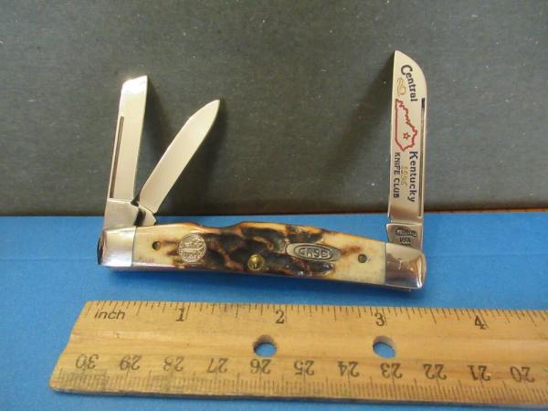 Case XX 1995 Stag Central Kentucky Knife Club 3 Blade Congress Pattern # 53052 Case XX 1995 Stag Central Kentucky Knife Club 3 Blade Congress Pattern # 53052