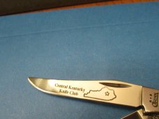 Case XX 2003 Smooth White Bone Mini Trapper For Central Kentucky Show Knife 2004 