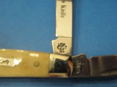 Case XX 2003 Smooth White Bone Mini Trapper For Central Kentucky Show Knife 2004 