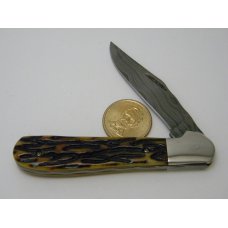 *Custom* Chuck Hawes Damascus Worm Groove Bone Copperhead Knife