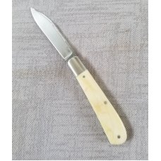 K'roo Custom Warthog Tusk Zulu Knife,,W/coa 4"..smooth IVORY scales...N690..brut de force long pull