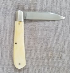 K'roo Custom Warthog Tusk Zulu Knife,,W/coa 4"..smooth IVORY scales...N690..brut de force long pull 
