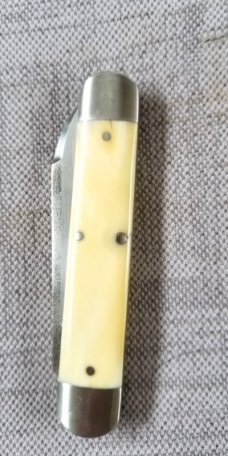 K'roo Custom Warthog Tusk Indian  River Jack .3 5/8". IVORY scales...N690..brut de force long pull 