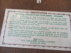 Case Collectors Club 1985 Stag Coke Bottle Pattern # C51050 SS