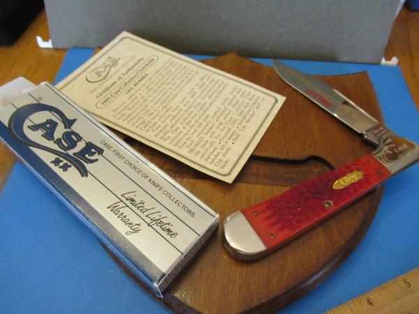 Case Collectors Club 1991 Red Bone Large Copperhead Pattern # DR 61066 SS Case Collectors Club 1991 Red Bone Large Copperhead Pattern # DR 61066 SS