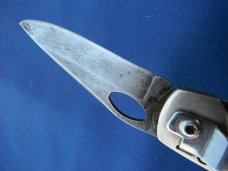 Damascus Bear & Son Midsize Folding Knife. Damascus Steel Blade Stag Bone Handle. Made in USA!!!