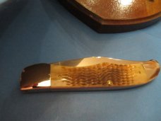 Case Collectors 5th Anniversary 1981 to 1986 Brown Bone 2nd Cut Folding Hunter Pattern # 6165 SS