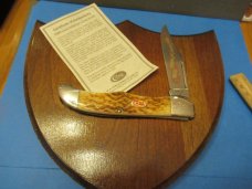 Case Collectors 5th Anniversary 1981 to 1986 Brown Bone 2nd Cut Folding Hunter Pattern # 6165 SS