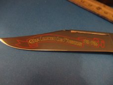 Case Collectors 5th Anniversary 1981 to 1986 Brown Bone 2nd Cut Folding Hunter Pattern # 6165 SS