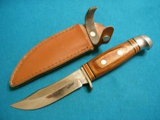 FROST CUTLERY STAINLESS JAPAN FIXED BLADE HUNTING SKINNING BOWIE KNIVES SHEATH