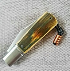 Vincenzo Balistreri Mammoth  Ivory  Barlow 3 5/8" closed..N690..Lanyard pin..jimping and filework 