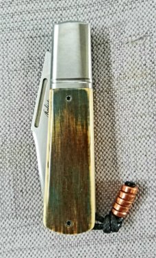 Vincenzo Balistreri Mammoth  Ivory  Barlow 3 5/8" closed..N690..Lanyard pin..jimping and filework 