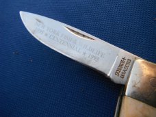 Schrade + USA Vintage SC513 Eagle/Deer/Fish  Scrimshaw  Lockback Pocket Knife - Great EDC!!!