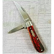 Pascal Boucher Red Stag Swayback Jack...Wharnie and Pen blades..3 5/8"...Coa & pouch..Sweet