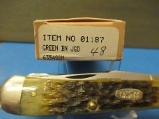 Case XX 1998 Green Bone 3 Blade Trapper Pattern # 6354 Made for IBCA 
