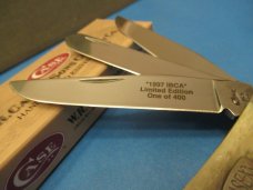 Case XX 1997 Natural Bone 3 Blade Trapper Pattern # 6354 Made for IBCA 