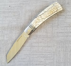 Steve Vanderkolff Mammoth Native, 4"cld..White Crackle,Smooth no texture.CPM-154..ringed bolsters