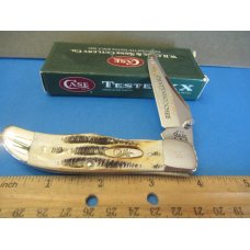 Case XX 2004 Bone Stag Mid Folding Hunter Pattern # 6.51265LC SS Made For CCC