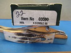 Case XX 2004 Bone Stag Mid Folding Hunter Pattern # 6.51265LC SS Made For CCC