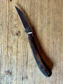 A Wright & Son "Ettrick" Carving Knife with Ebony Scales and Curved Wharncliffe Blade