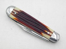 Queen Cutlery #65 Jack Burnt Orange imitation Winterbottom bone: 3 3/4” closed, 1960s, burnt orange 