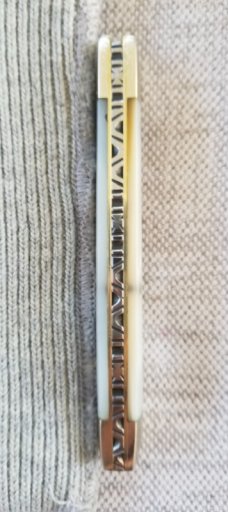 Ashley Harrison, UK maker,Mother of Pearl Gunstock 3.5" cld..C70 Clip blade..Fileworked spring