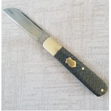 Sacred Bear/Tory Utt Custom Jack Knife,W2 w/hamon,.Nickel Silver Gcarta and double Mokume shields 4"