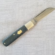 Sacred Bear/Tory Utt Custom Jack Knife,W2 w/hamon,.Nickel Silver Gcarta and double Mokume shields 4"