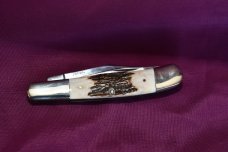 this is a nice 4-inch 2 blade genuine stag horn handle 79-83 