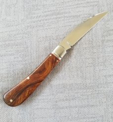 Kroo Bose Swayback in Desert ironwood and Rwl34..4" closed..red liners and spacersfilework..coa/slip