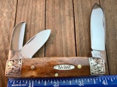 Kabar Box Car Whittler Brown Smooth Bone 1990