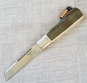 Vincenzo Balistreri Mammoth Ivory White Wolf" cld..4" csd..N690..Lanyard pin..jimping and filework