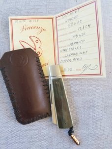 Vincenzo Balistreri Mammoth Ivory White Wolf" cld..4" csd..N690..Lanyard pin..jimping and filework 