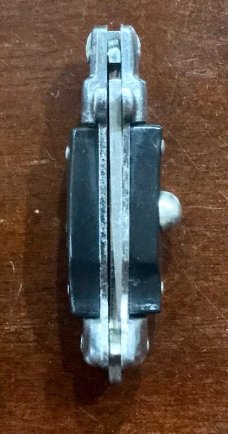 Miniature Switchblade Knife, Hard To Find Fishtail Style, Black Plastic Handle, Unused #1