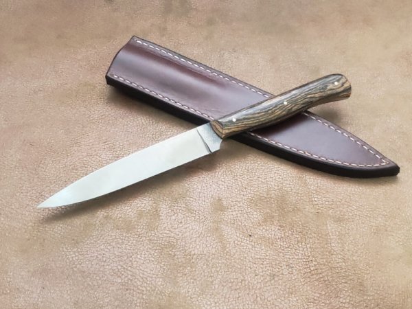 MMK&T hand forged drop point hunter Bocote