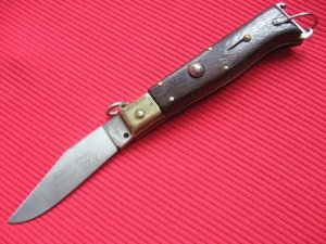 Vintage Italian Zoppis Jaguar Ring Pull Switchblade Knife