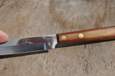 Boker USA PR 6 Steak Knife Mint Mirror Polished Blade 9" OAL Finely Serrated Edge Never Honed 1970's